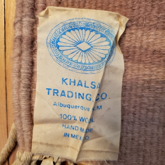 VINTAGE MEXICAN ZAPOTEC HAND WOVEN WOOL FRINGED SOUTHWEST DESIGN THROW - Picture 3 of 5